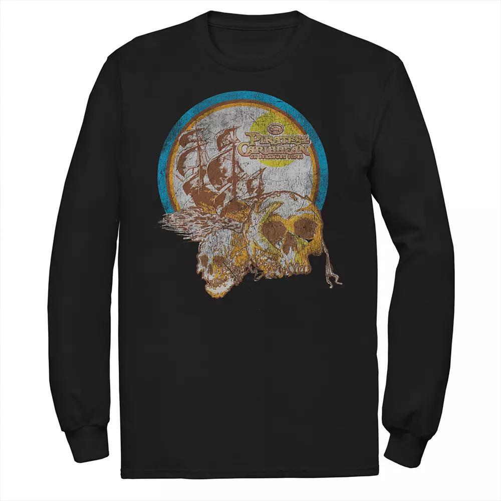 Men's Disney's Pirates Of The Caribbean Sea Skulls Tee, Size: Small, Black Product Image