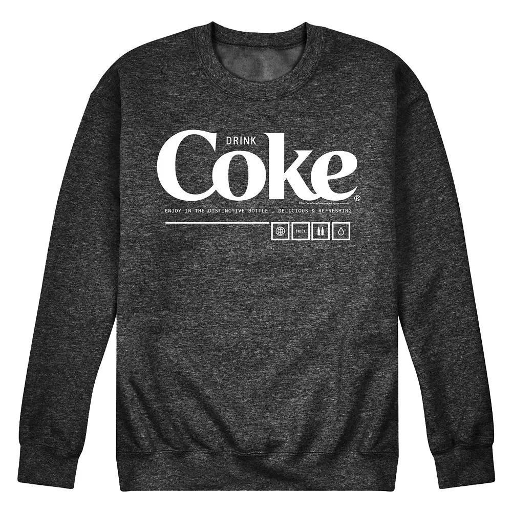 Mens Coca-Cola Drink Coke Enjoy Graphic Fleece Sweatshirt Product Image