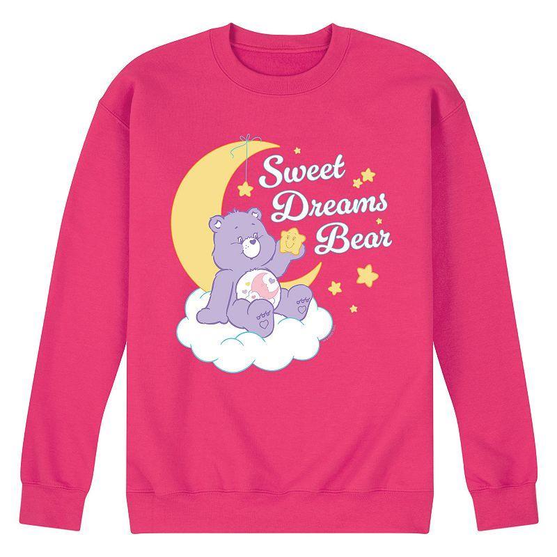 Mens Care Bears Sweet Dreams Fleece Sweatshirt Pink Product Image