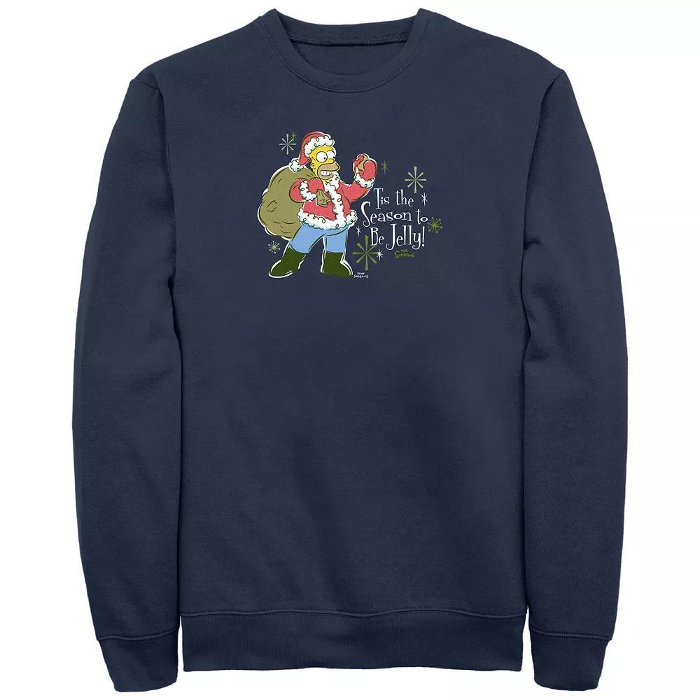 Big & Tall The Simpsons Homer Tis The Season To Be Jelly Graphic Fleece, Men's, Size: 3XL, Blue Product Image