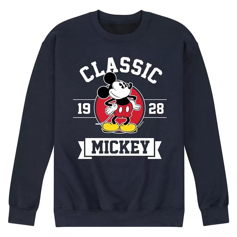 Disneys Mickey Mouse Mens Classic 1928 Fleece Sweatshirt Blue Product Image