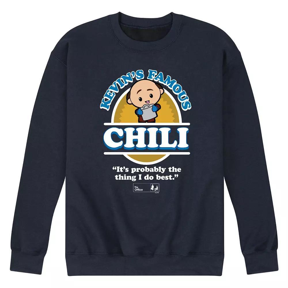 Mens The Office Kevins Chili Fleece Sweatshirt Blue Product Image