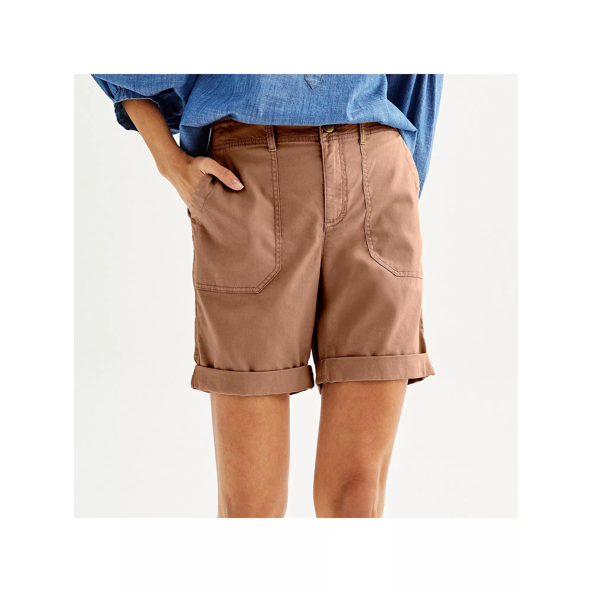 Women's Sonoma Goods For Life® Utility Bermuda Shorts, Size: Medium, Barric Beige Product Image