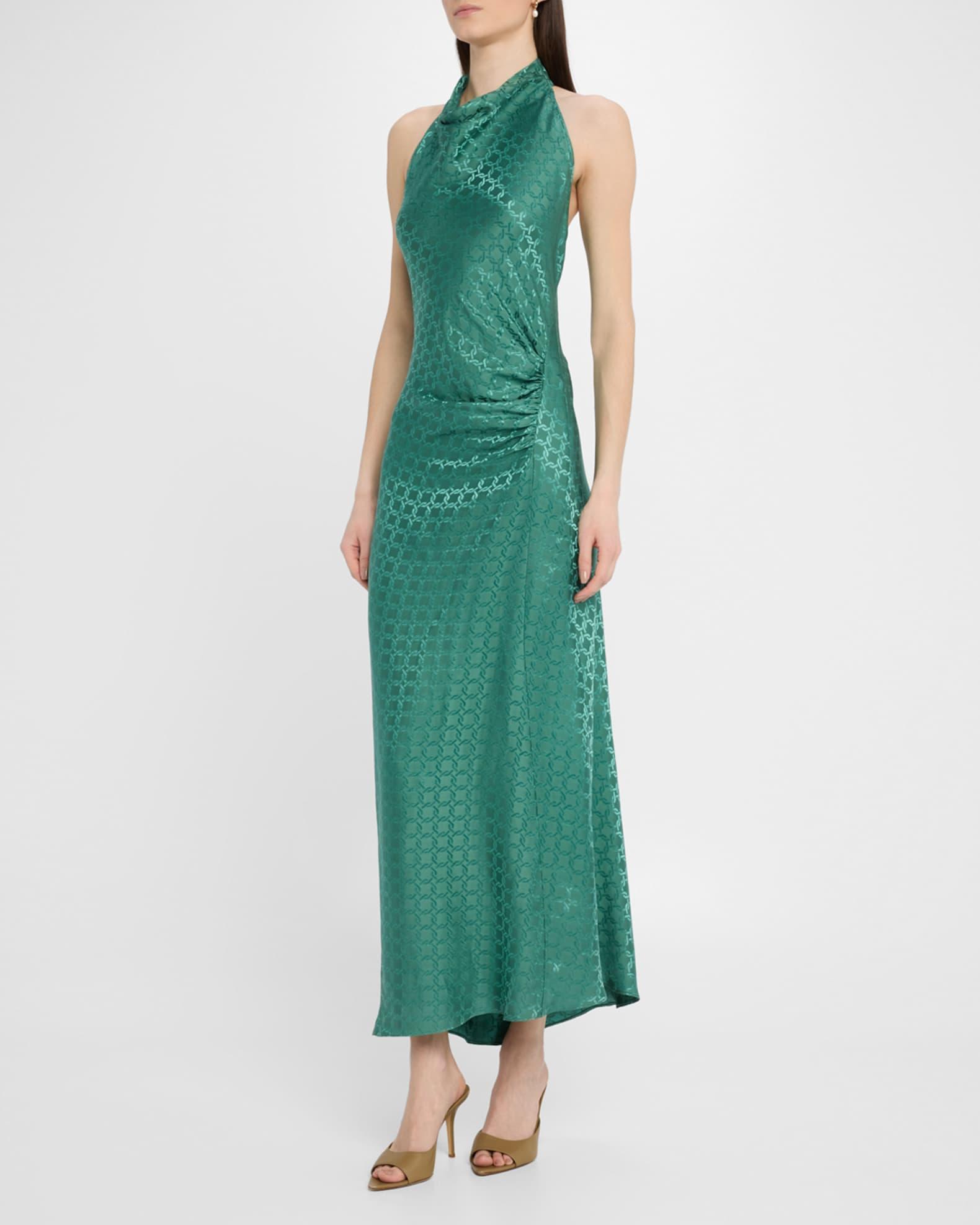 Maggie Printed Halter Maxi Dress Product Image