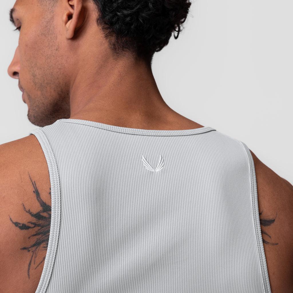 0986. Creora® Tech Ribbed Tank - Ice Blue Product Image