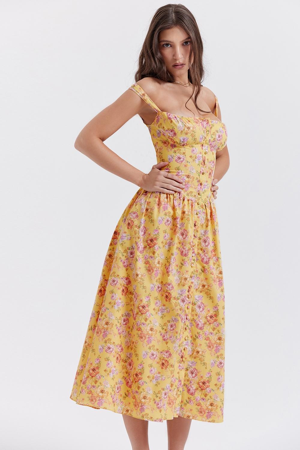 Tatiana Butter Print Midi Sundress Product Image