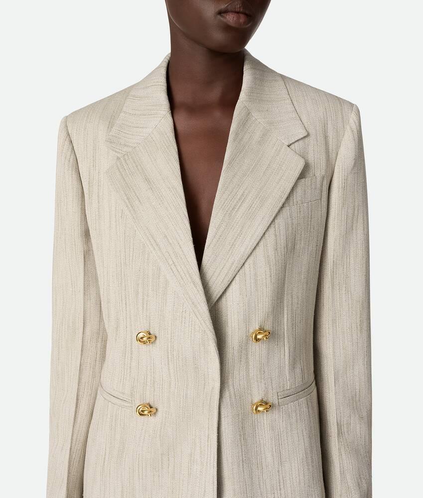Women's Viscose Silk Jacket in Grey putty Product Image