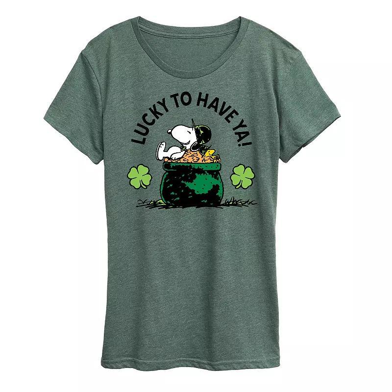 Womens Its Not Hoarding If Plants Graphic Tee Grey Green Product Image
