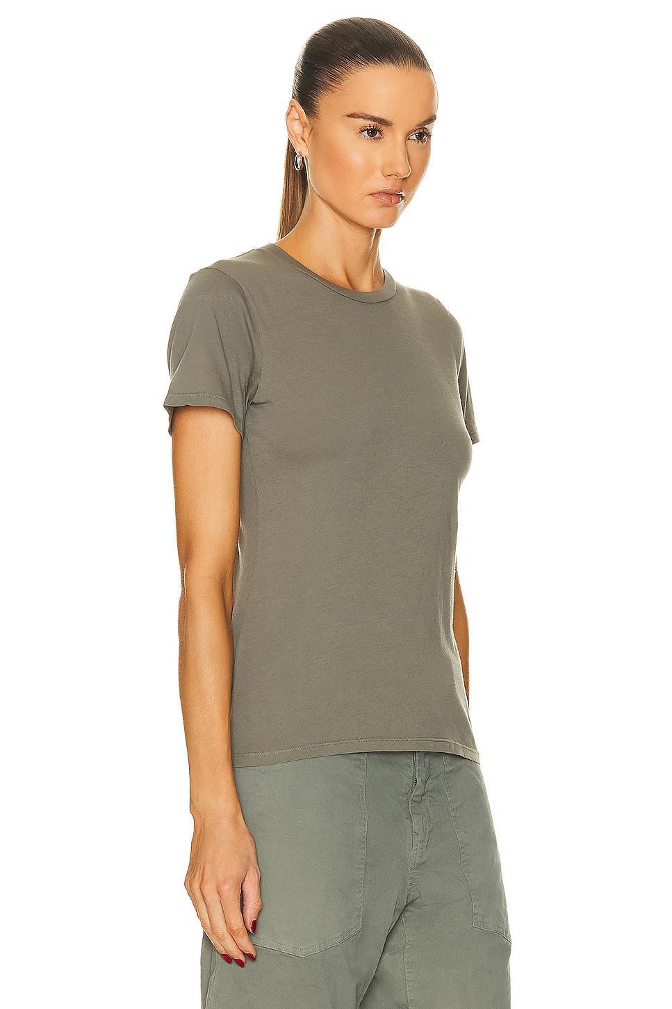 NILI LOTAN Mariela Crewneck Tee in Green Product Image