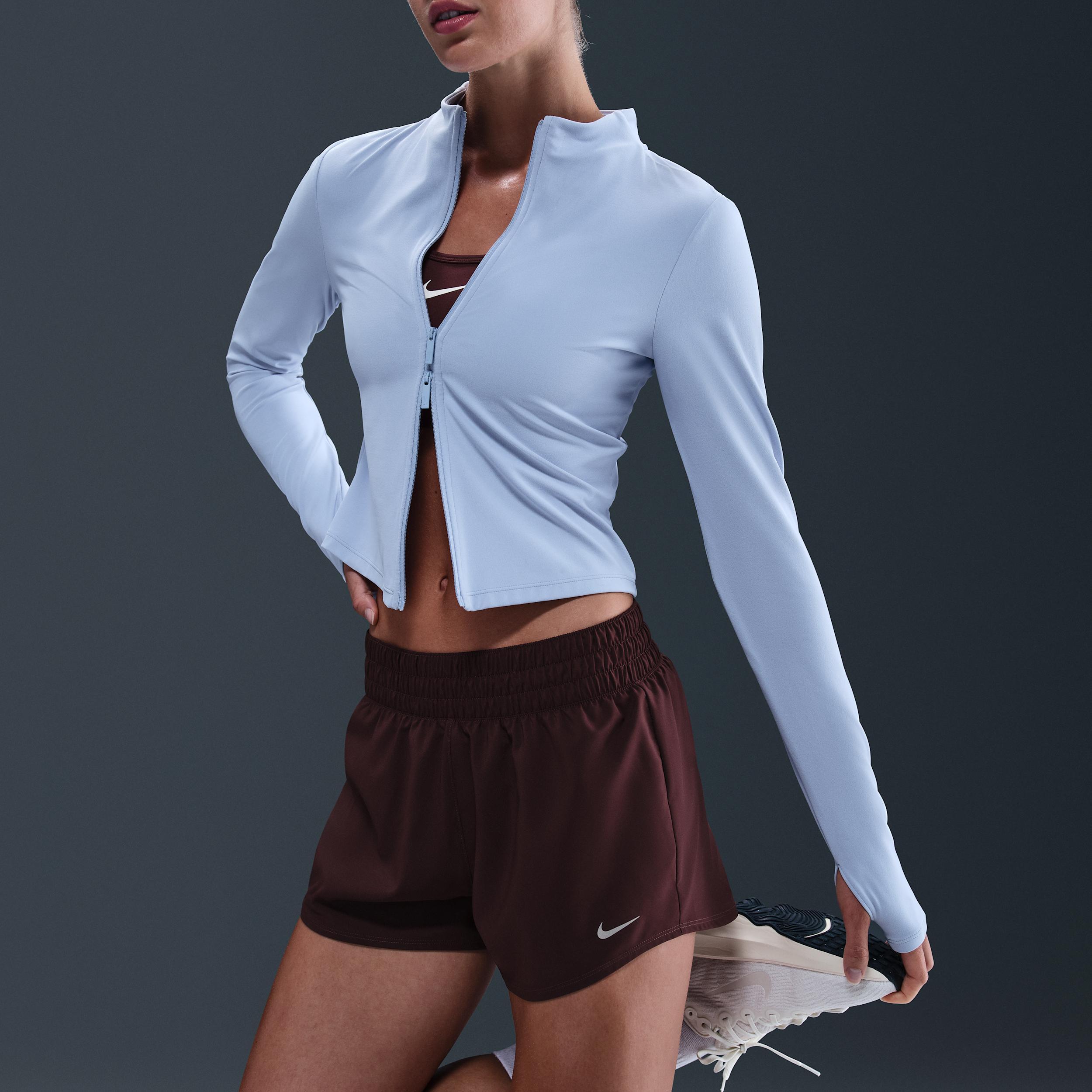 Nike Women's One Dri-FIT Mid-Rise 3" Brief-Lined Shorts Product Image