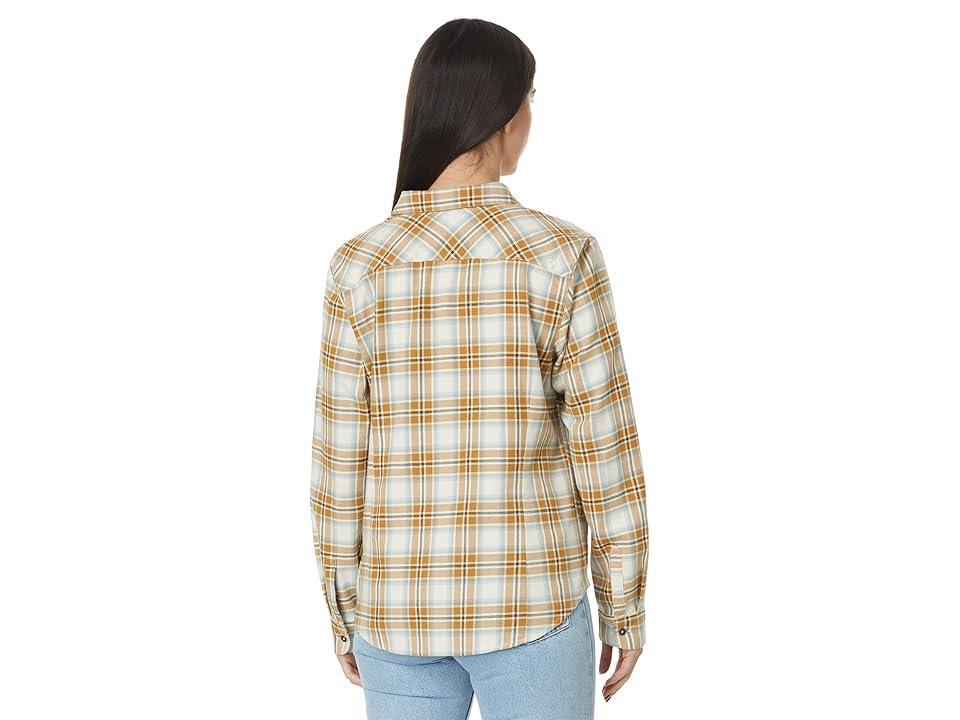 Royal Robbins Lieback Organic Cotton Flannel Long Sleeve (Ivory Wildwood Plaid) Women's Clothing Product Image
