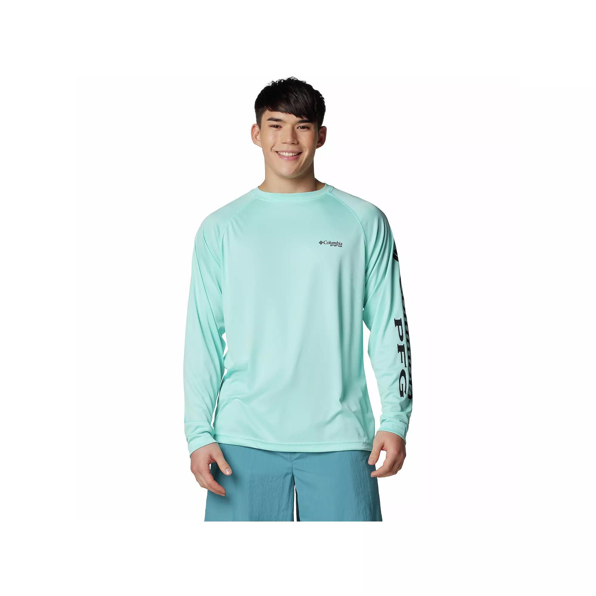 Men's Columbia PFG UPF 50 Terminal Tackle™ Long Sleeve Shirt, Size: XXL, Blue Product Image