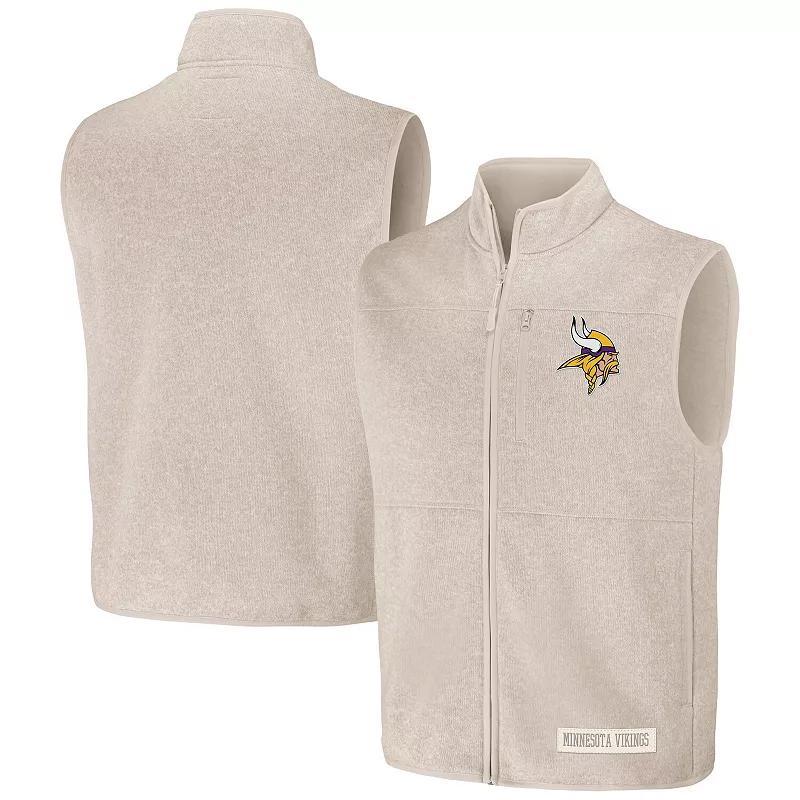 Mens NFL x Darius Rucker Collection by Fanatics Oatmeal Minnesota Vikings Full-Zip Sweater Vest Product Image
