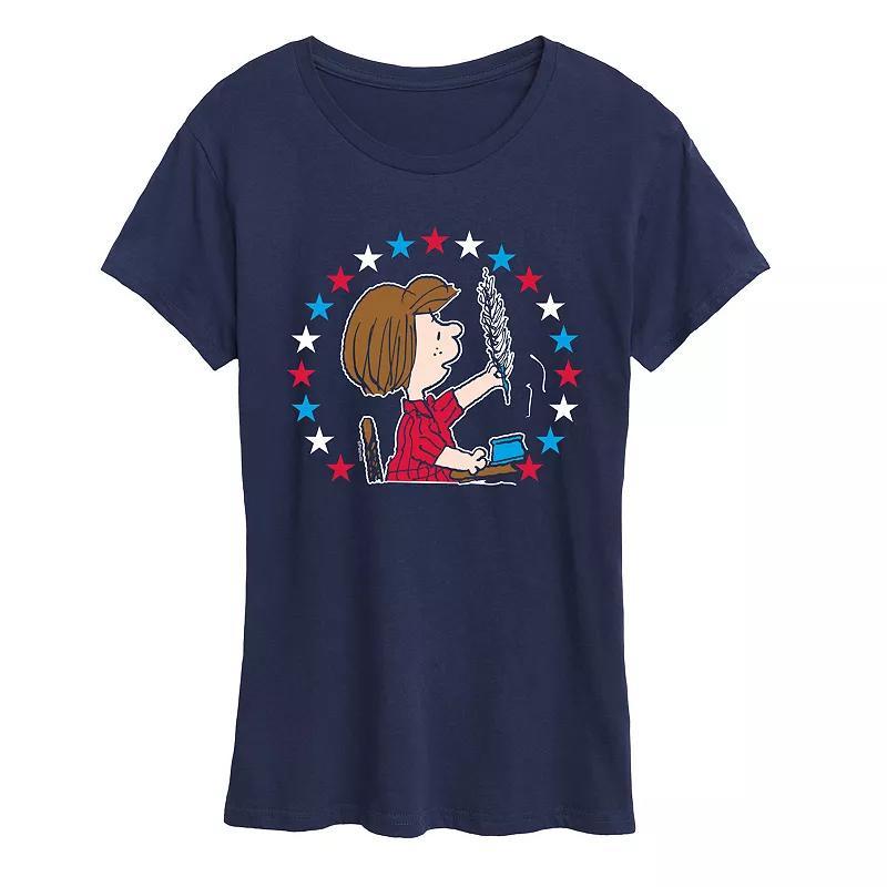 Womens Peanuts Patty Declaration Signer Graphic Tee Heather Grey Product Image