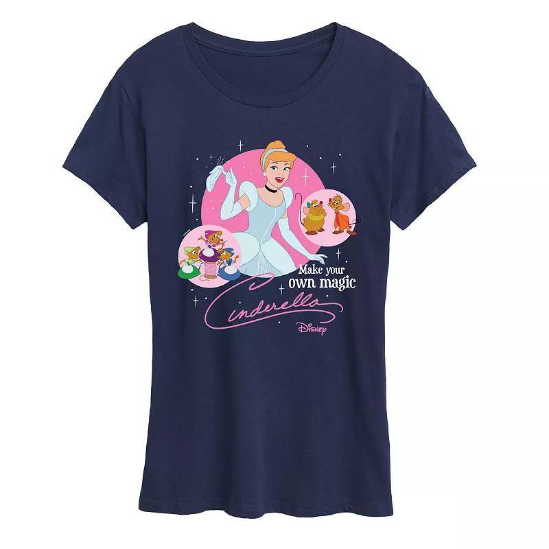 Disney's Cinderella Women's Magic Graphic Tee, Size: Medium, Blue Product Image