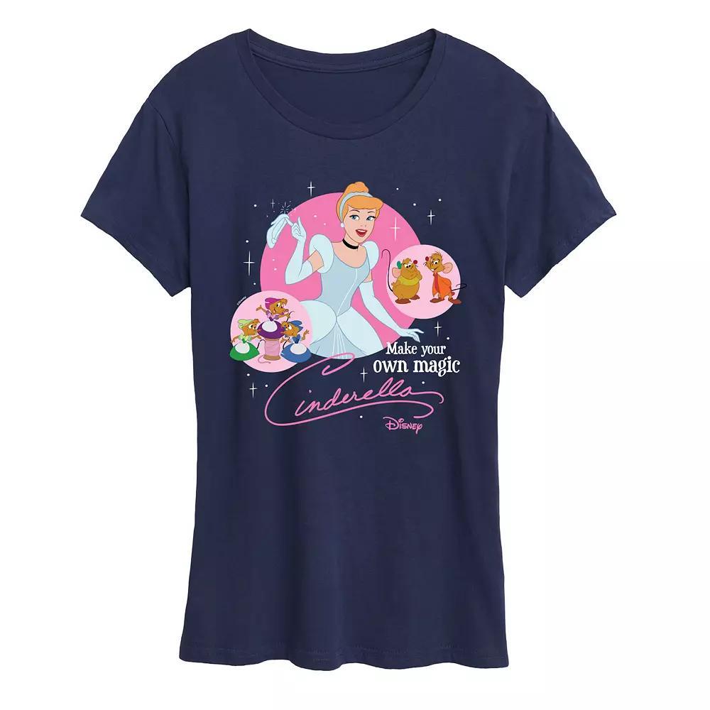Disney's Cinderella Women's Magic Graphic Tee, Size: Medium, Blue Product Image