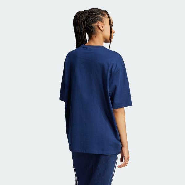 adidas Essentials Boyfriend Tee Night Indigo L Womens Product Image