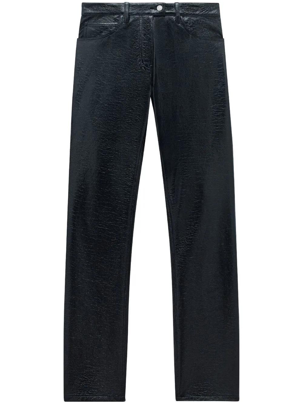 COURRÈGES 5 Pockets Vinyl Pants In Black Product Image