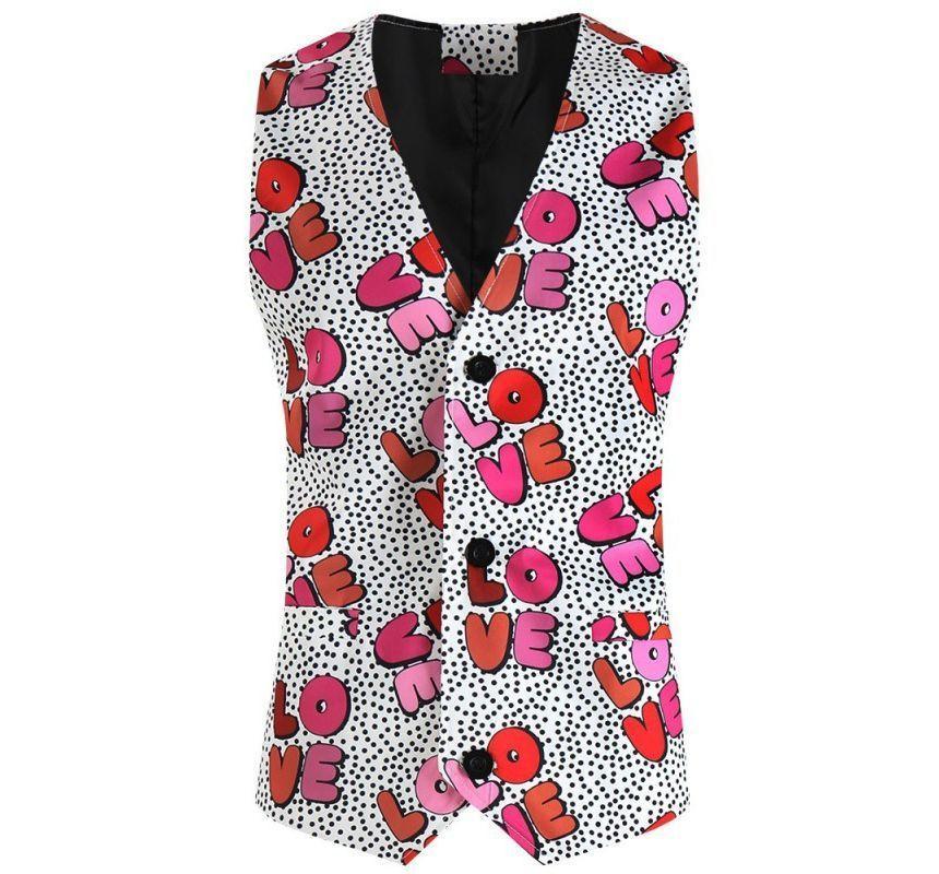 Lettering Single-Button Blazer / Vest / Dress Pants / Set Product Image