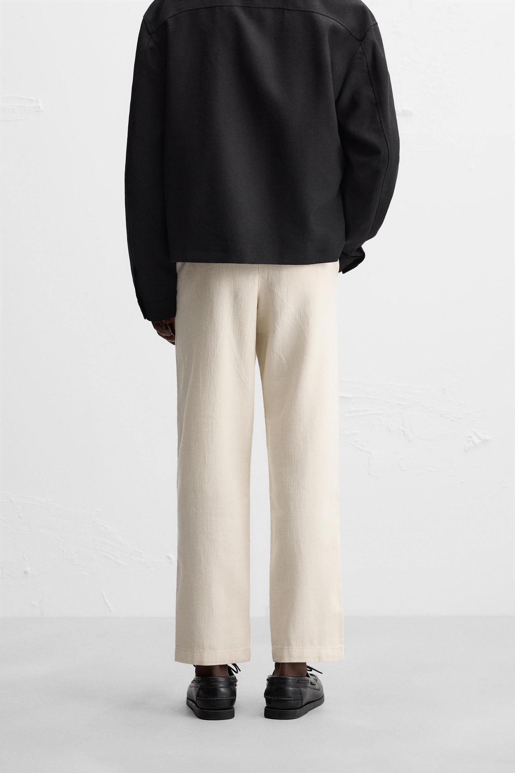 TEXTURED RELAXED FIT PANTS Product Image
