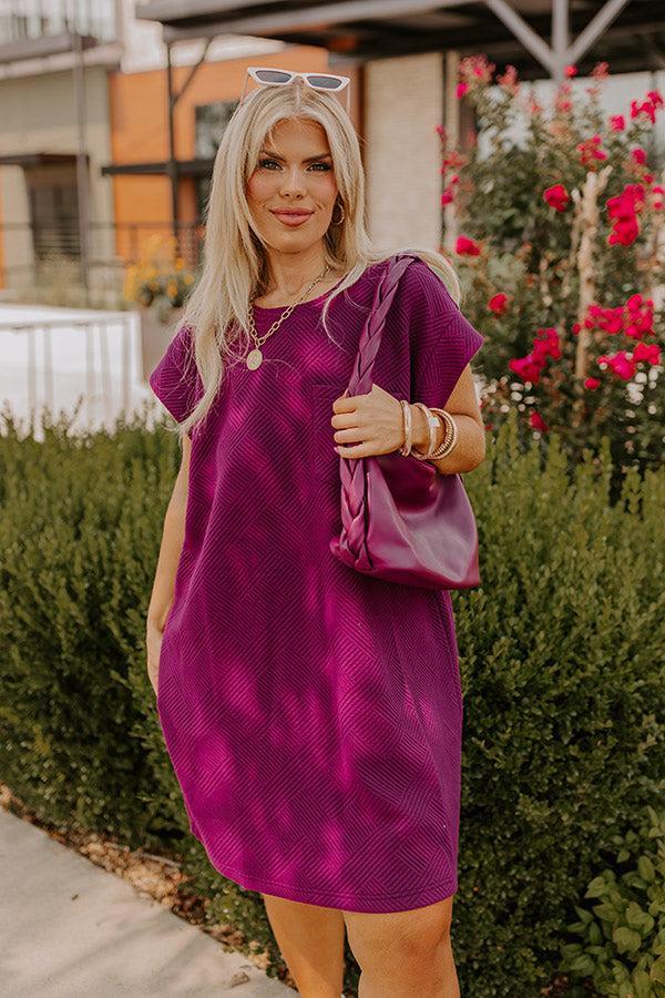 Sunny Days Shift Dress in Royal Plum Curves Product Image