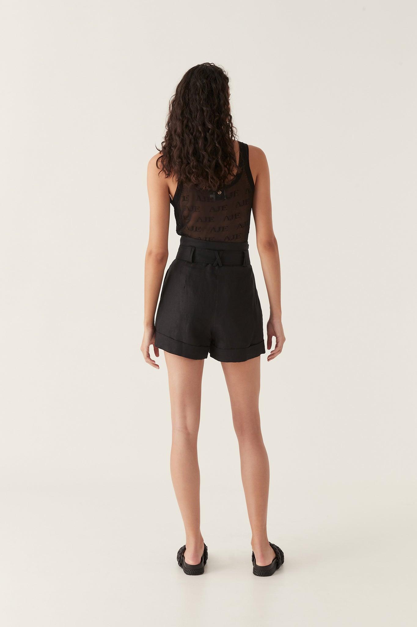 Byblos Belted Linen Short Product Image