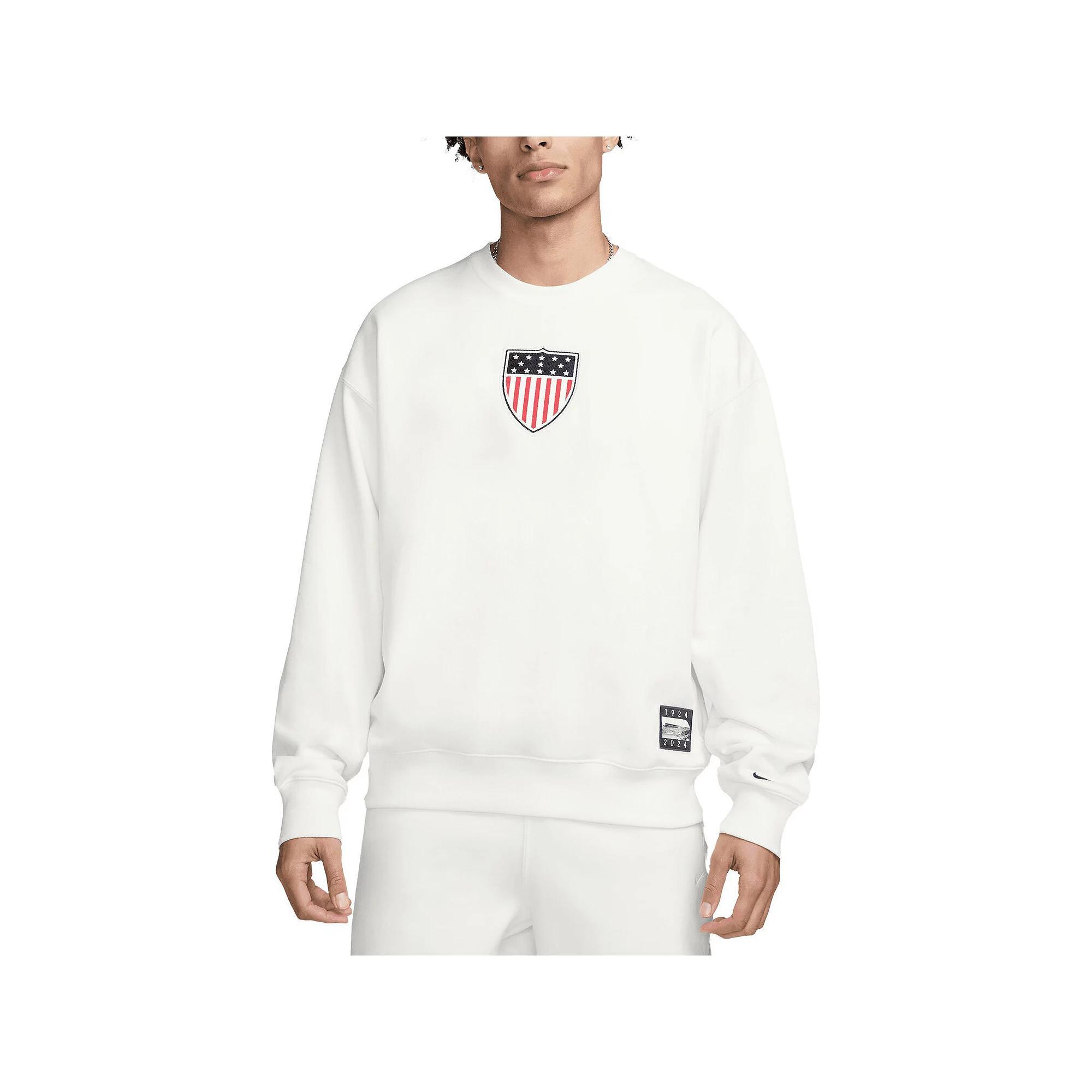 Mens Nike White Team USA Solo Swoosh 1924 Pack Pullover Sweatshirt Product Image