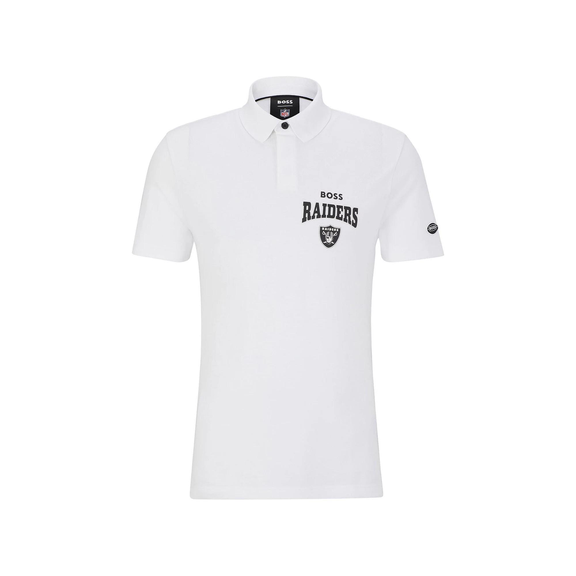 Men's BOSS X NFL  Black/White Las Vegas Raiders Punter Polo, Size: 2XL, Lvr Black Product Image
