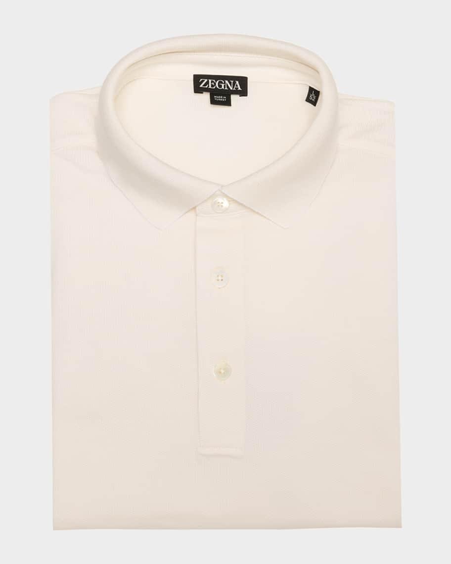 Mens Cotton and Silk Polo Shirt Product Image