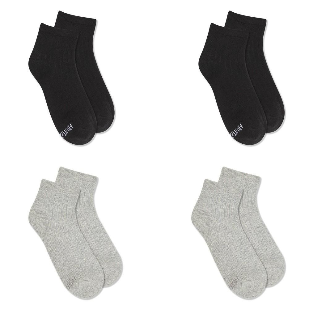 Women's Fruit of the Loom Cotton Comfort 4pk Ankle Socks 4-10: Recycled Cotton, Polyester, Spandex, Machine Washable Product Image