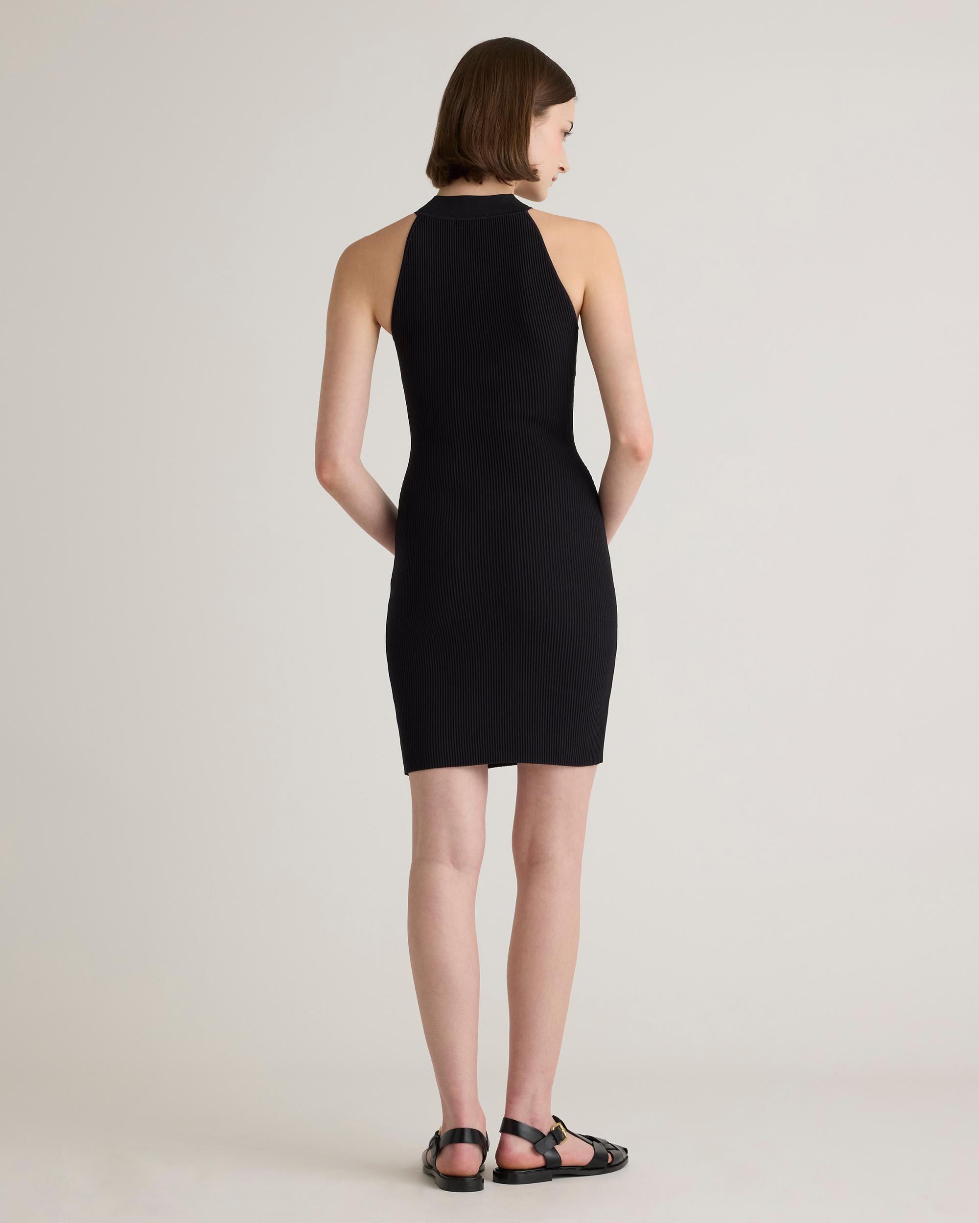 Quince | Women's High Neck Ribbed Knit Mini Dress Size XL, Recycled nylon/polyester/spandex Product Image