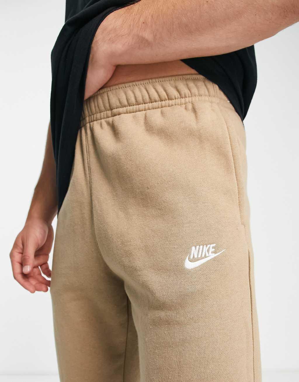 Nike Club fleece sweatpants in khaki brown  Product Image