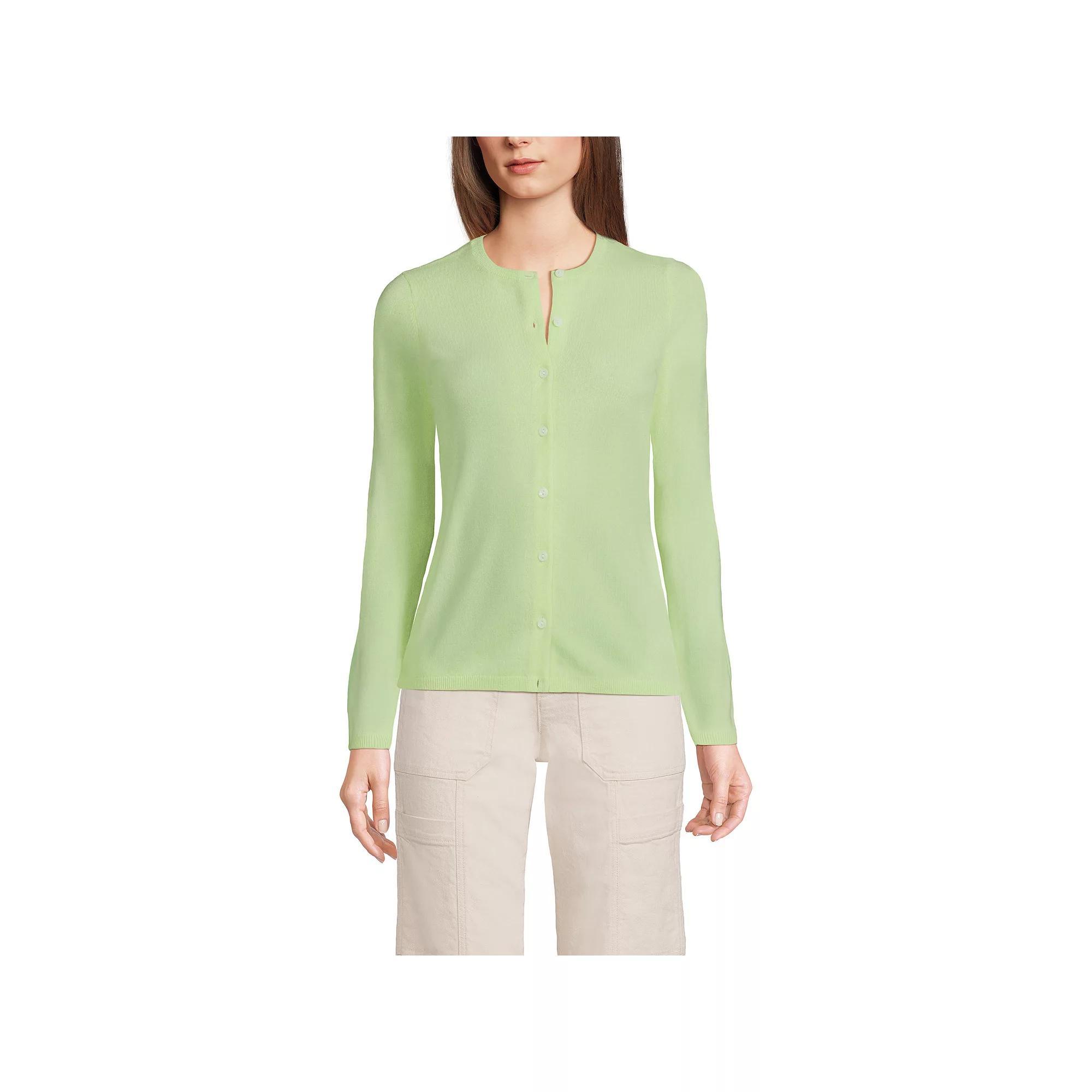 Women's Lands' End Classic Cashmere Cardigan Sweater, Size: Small, Deep  Blue Product Image