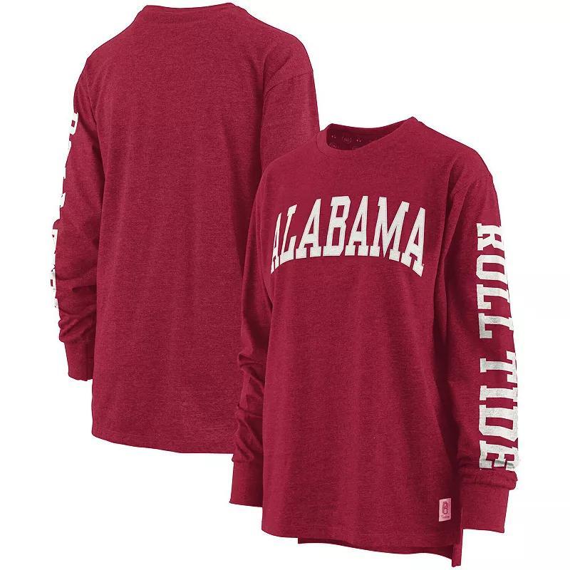 Womens Crimson Alabama Crimson Tide Plus Size Two-Hit Canyon Long Sleeve T-shirt Product Image