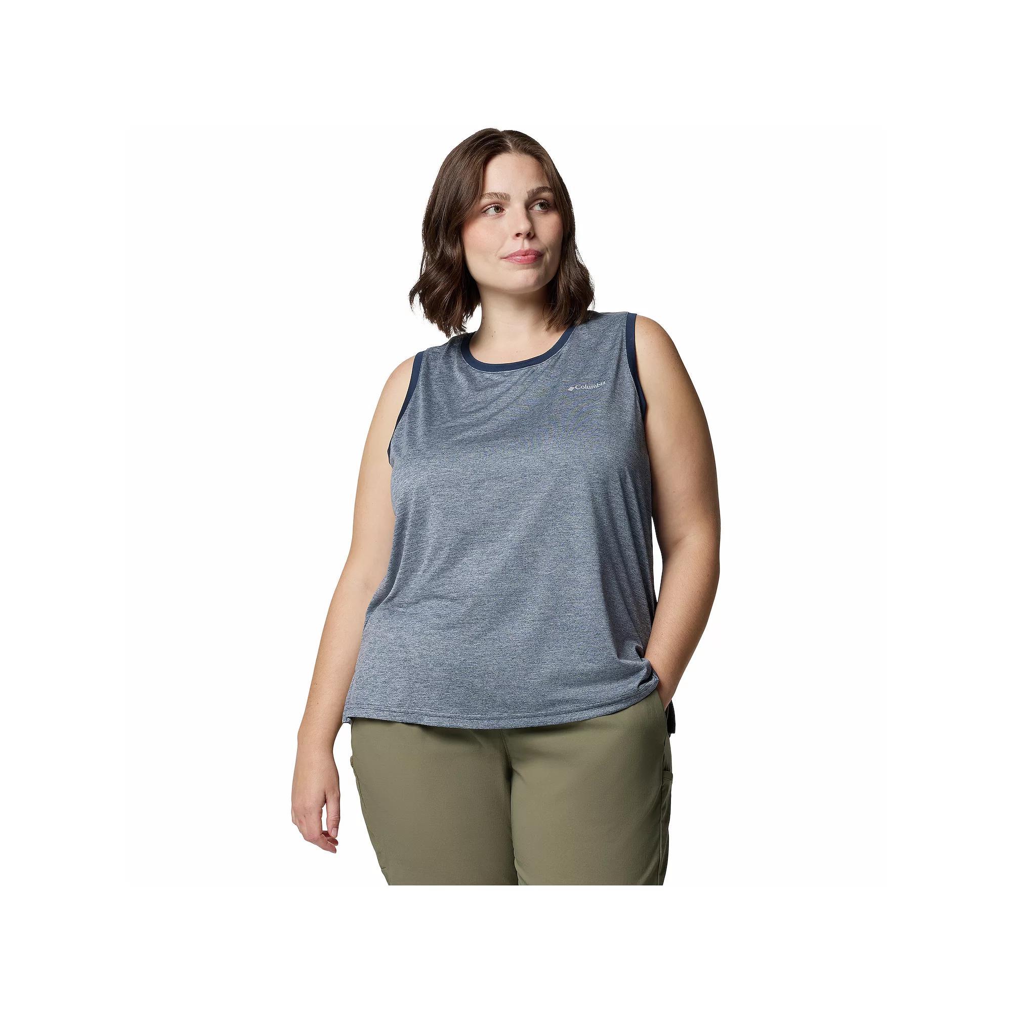 Plus Size Columbia Bluevista Hill™ Omni-WICK™ Tank Top, Women's, Size: 2XL, Collegiate Blue Product Image