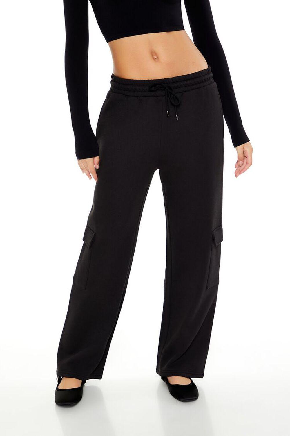 Mid-Rise Cargo Sweatpants | Forever 21 Product Image