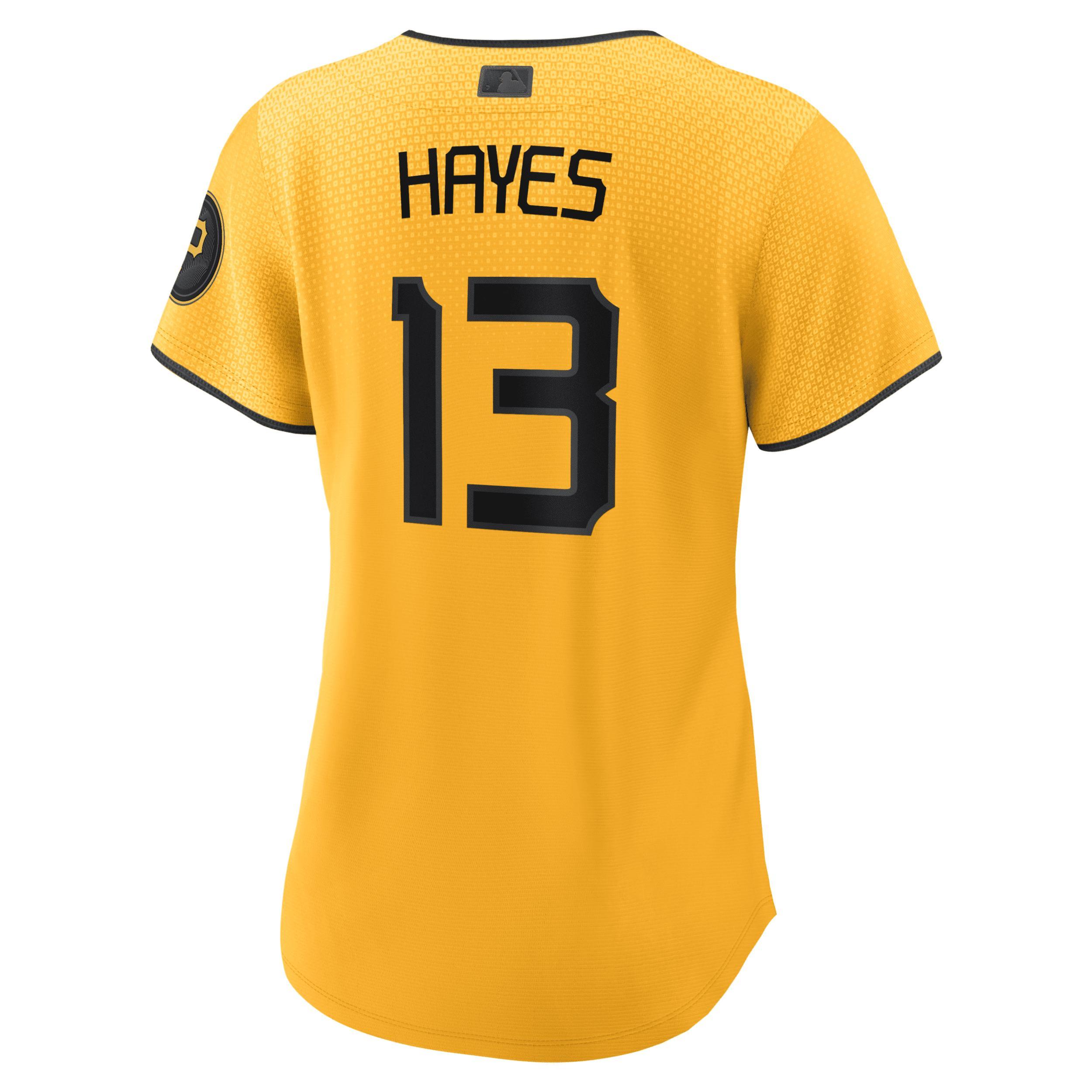 Women's Nike Ke'Bryan Hayes Gold Pittsburgh Pirates 2023 City Connect Replica Player Jersey, Size: Medium Product Image