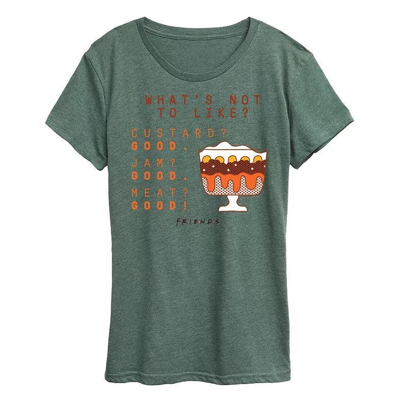 Womens Friends Whats Not To Like Graphic Tee, Girls Grey Green Product Image
