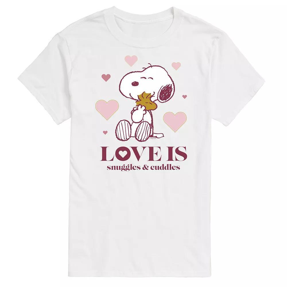 Men's Peanuts Snuggles Cuddles Tee, Size: Small, Beige Product Image