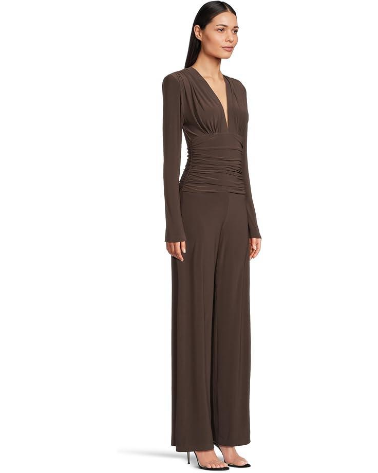 Dolman V-Neck Jumpsuit w/ Shoulder Pads Product Image