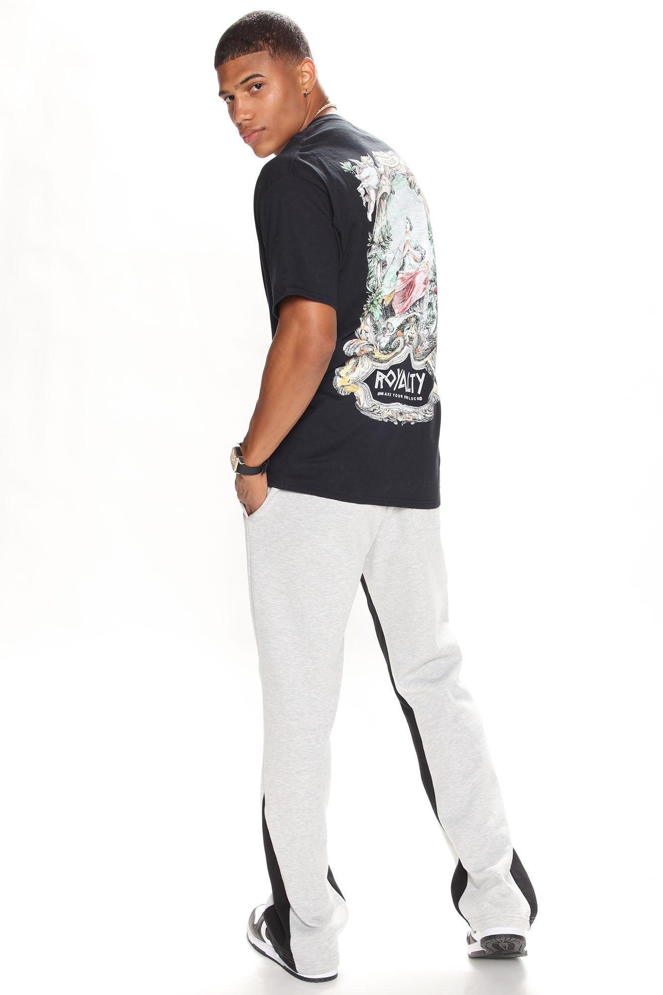 Tyson Flared Sweatpants - Grey Product Image