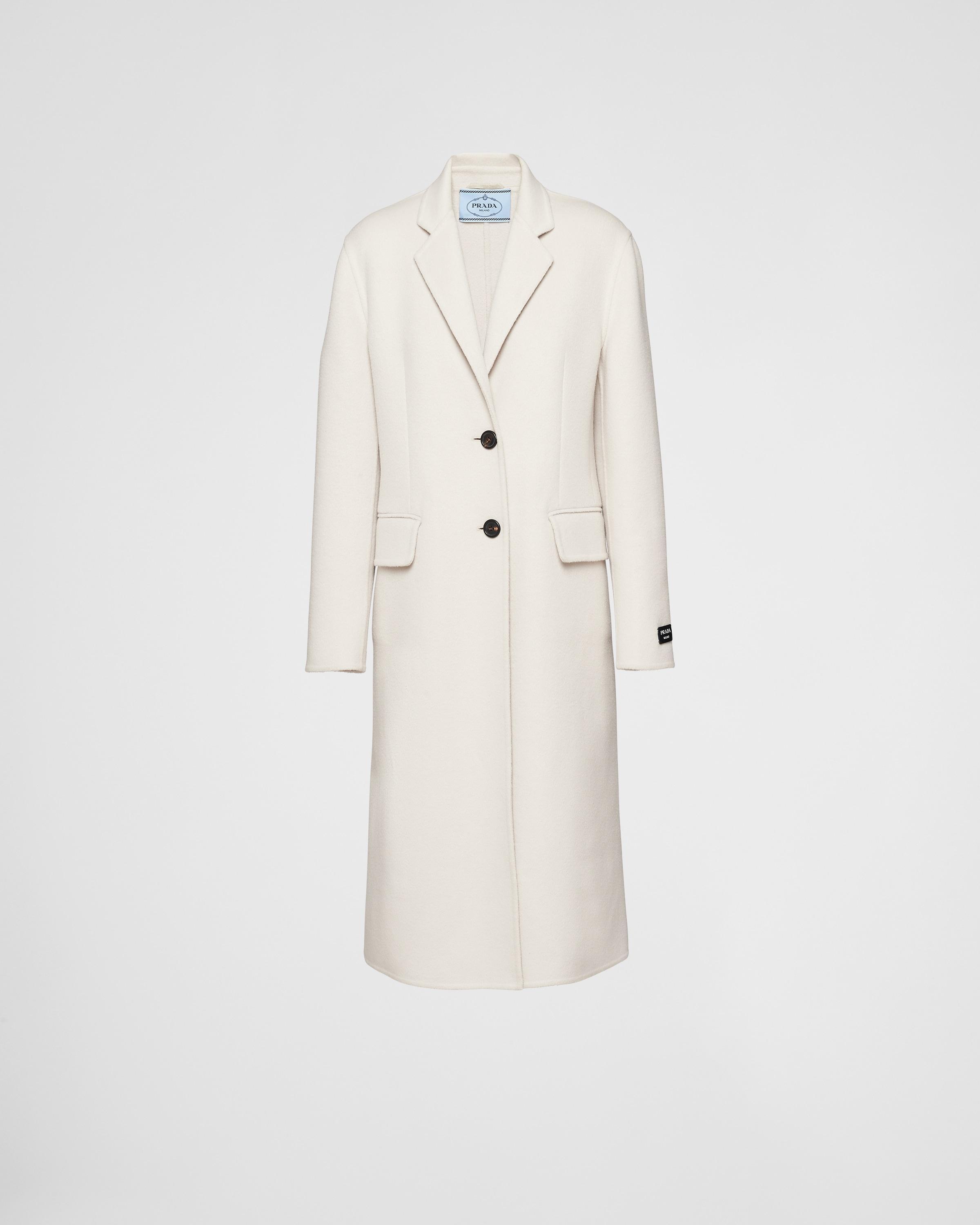 Single-breasted cashgora coat Product Image