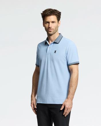 MENS JONAS MICRO STRIPE COLLAR PIQUE POLO - B6K583F200 Product Image