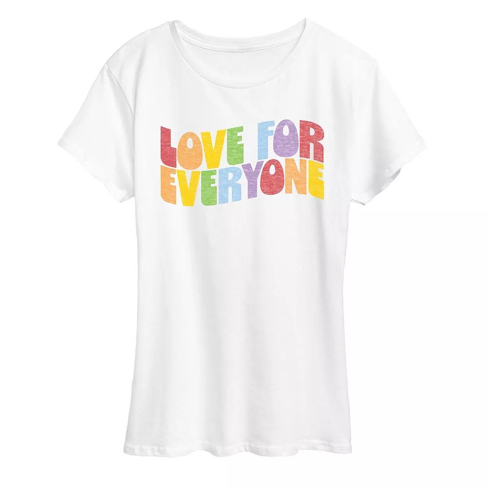 Womens Love For Everyone Pride Graphic Tee Product Image