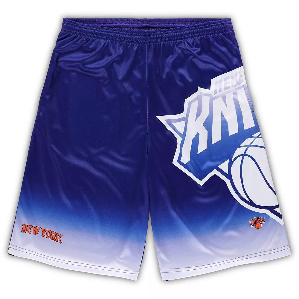 Men's Fanatics Branded Blue New York Knicks Big & Tall Graphic Shorts, Size: XLT Product Image