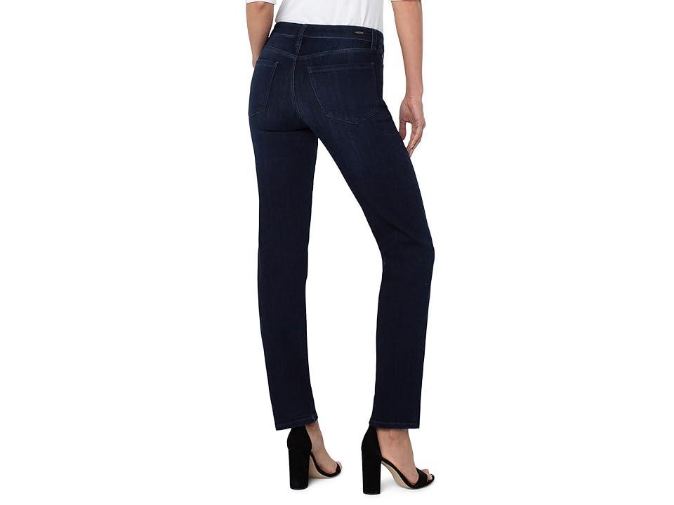 Liverpool Los Angeles Petite Kennedy Straight Mid-Rise Silky Soft Dual FX Denim (Halifax) Women's Jeans Product Image