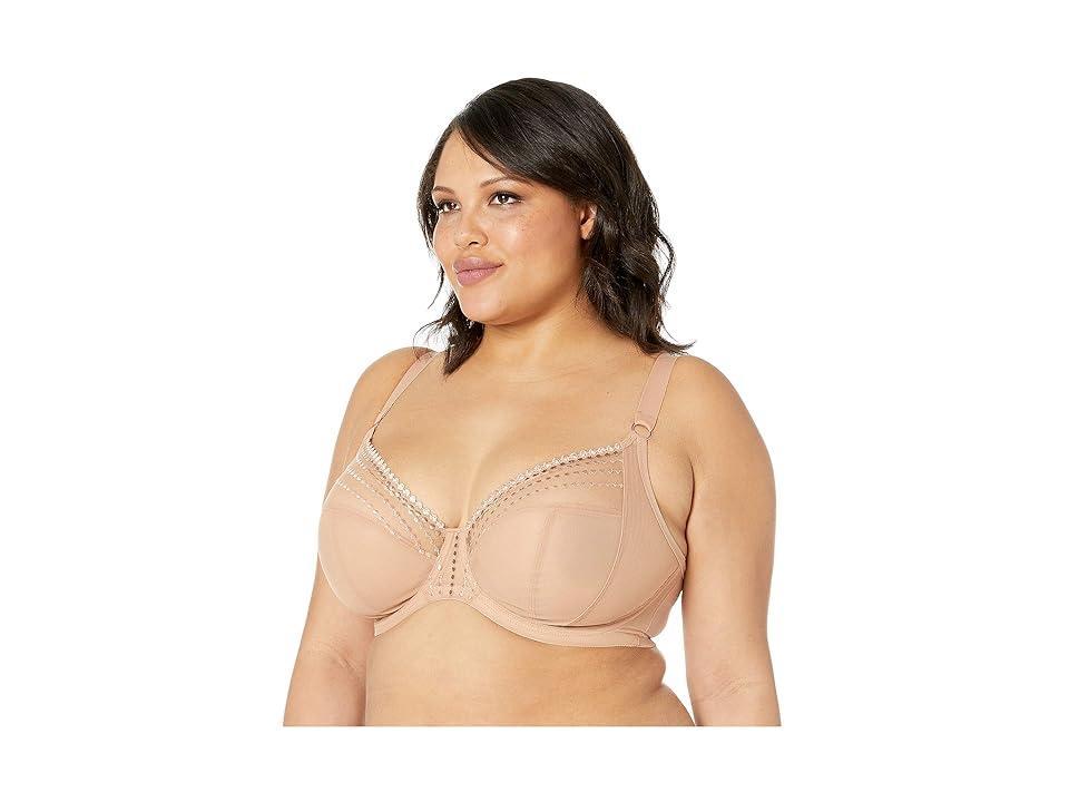Elomi Plus Size Matilda Embroidered Sheer Plunging Convertible U-Back to Racerback Contour Wire Full Product Image