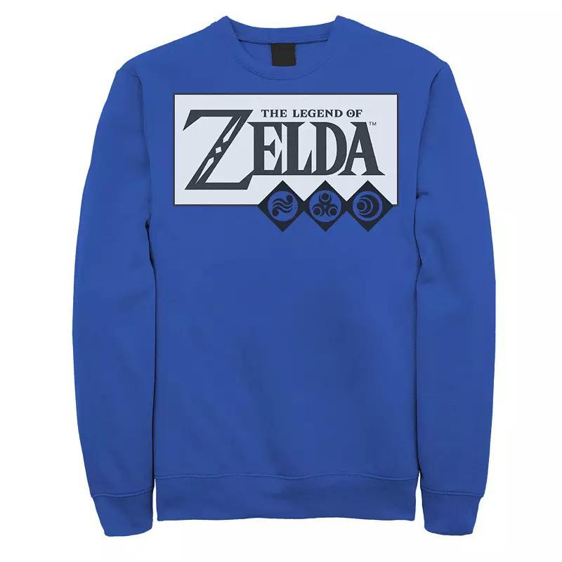 Men's The Legend Of Zelda Elements Logo Sweatshirt, Size: XXL, Royal Product Image