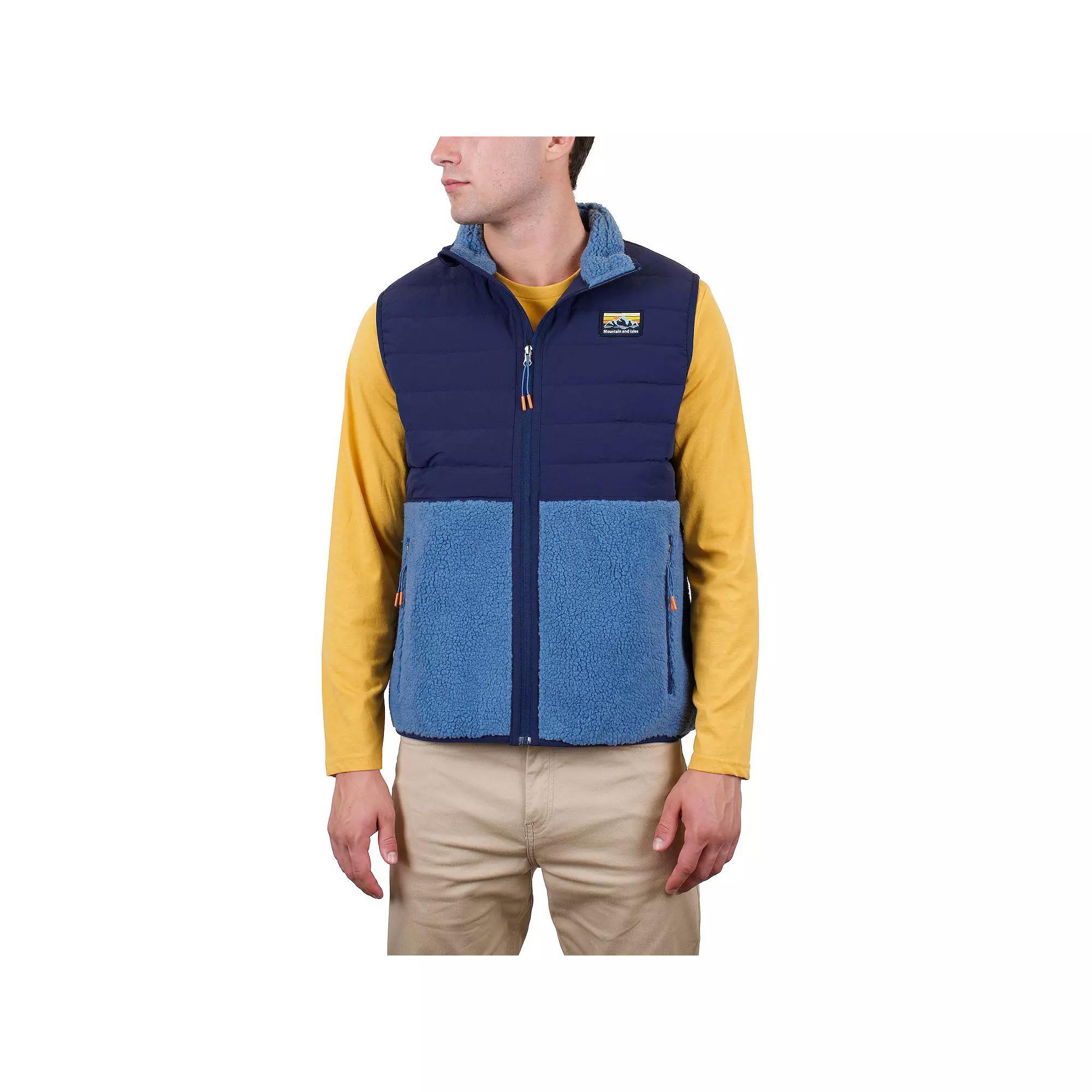 Men's Mountain and Isles Zip Front Vest, Size: Large, Teak Silver Blue Product Image