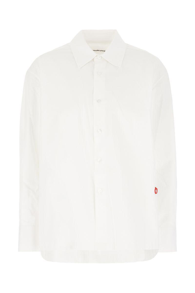 ALEXANDER WANG T White Poplin Oversize Shirt Product Image